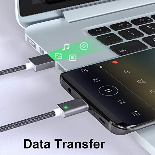 NetDot Gen7 3 Pack Cable de Carga y Transferencia de Datos magnético Trenzado de Nylon Compatible con Dispositivo Android (1M Micro USB/Paquete de 3 Gris)