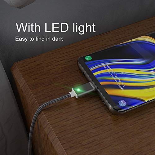 NetDot Gen7 3 Pack Cable de Carga y Transferencia de Datos magnético Trenzado de Nylon Compatible con Dispositivo Android (1M Micro USB/Paquete de 3 Gris)