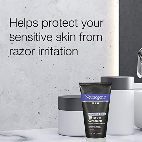 Neutrogena Men Sensitive Skin Shave Cream, 5.1 Ounce (Pack of 2)