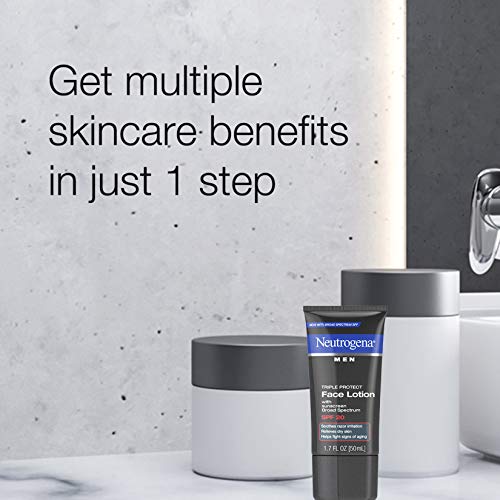 Neutrogena Triple Protect Face Lotion For Men, Spf 20, 1.7 Ounce (Pack Of 2)