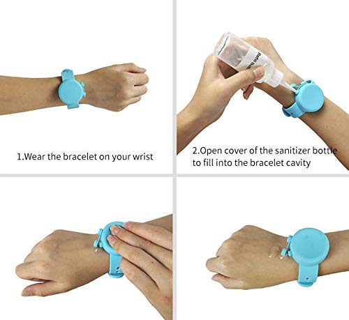 Nevele Ltd - Reloj de pulsera de silicona portátil para niños, hombres, mujeres, deportes, escuela, higiene, desinfectante para manos al aire libre