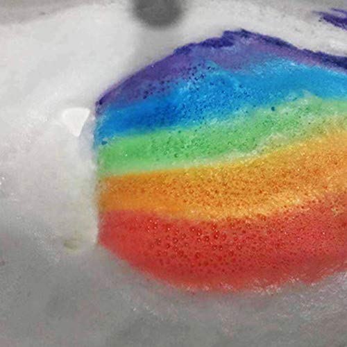New Fashion Rainbow Cloud Bath Bomba, flotador en agua y liberación Vivid Rainbow Color, humecta la piel seca, perfecta para baño de burbujas y spa. Esposa, regalo de novia