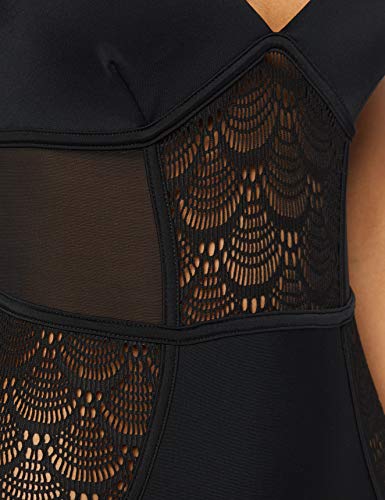 New Look Textured Panelled baño, Negro (Black 1), (Talla del Fabricante: 8) para Mujer