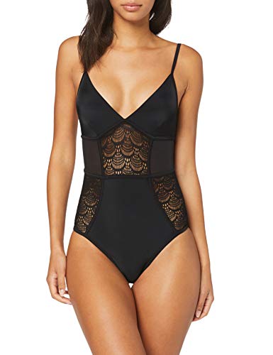 New Look Textured Panelled baño, Negro (Black 1), (Talla del Fabricante: 8) para Mujer