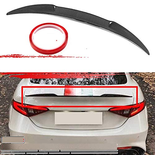 New Real Fibra De Carbono Posterior del Coche del Cargador del Tronco De Labios Que Compite con El Labio Alerón De Alfa Romeo Giulia para 2017-2019 Estilo Quadrifoglio