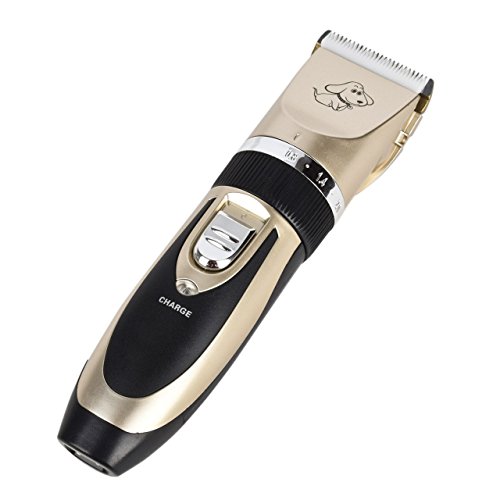 Newcomdigi Cortadoras Tranquilas de Pelo Recargables sin Cuerda para Mascotas Perros y Gatos, Botiquín de Cortapelos Profesionales para Animal Esquiladoras Inalámbricas Eléctricos Perros Clippers