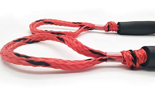 NEWXYX Muelle de 2 Piezas Muelle Bungee Pier 4-5.5 pies Cuerda de Amarre Remo Regalo de Hombre Accesorios de Barco Accesorios de pontón Jet ski (Puntos Rojos y Negros)