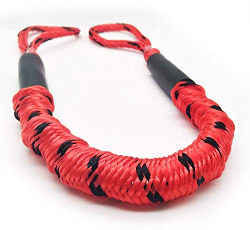 NEWXYX Muelle de 2 Piezas Muelle Bungee Pier 4-5.5 pies Cuerda de Amarre Remo Regalo de Hombre Accesorios de Barco Accesorios de pontón Jet ski (Puntos Rojos y Negros)