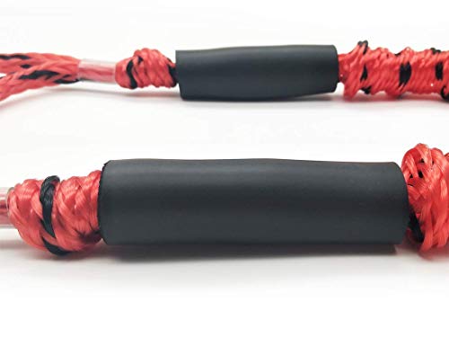 NEWXYX Muelle de 2 Piezas Muelle Bungee Pier 4-5.5 pies Cuerda de Amarre Remo Regalo de Hombre Accesorios de Barco Accesorios de pontón Jet ski (Puntos Rojos y Negros)