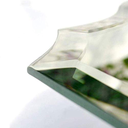 Nfudishpu Espejo Pared Biselado afeitarse/maquillar Espejo tocador Vidrio sin Marco con borpulido Patrón onúnico el hogar, el Dormitorio y la Sala Estar