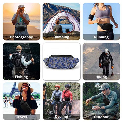 NHCY BCCYZ Etnia Africana Natural Textura Salvaje Ajustable Fanny Running Waist Pack Bag