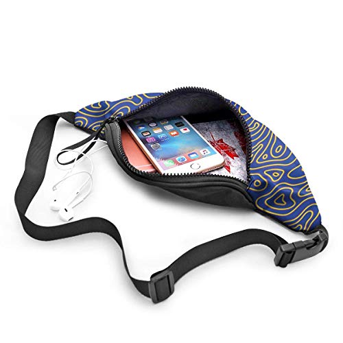 NHCY BCCYZ Etnia Africana Natural Textura Salvaje Ajustable Fanny Running Waist Pack Bag