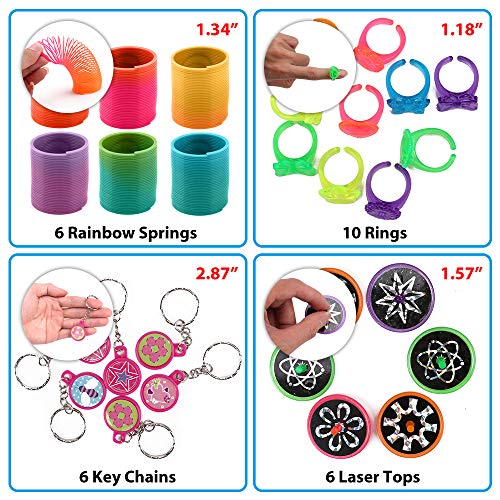 nicknack Goodie Bag Fillers para niños, 120PCS Prize Box Fillers, Regalos de Fiesta de cumpleaños Surtidos para niñas, premios de Carnaval, premios de Clase