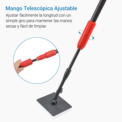 NICREW Limpieza Acuario, 6 en 1 Kit de Limpiador Acuario con Red, Esponja de Limpieza en Ángulo Recto, Cepillo de Tubo, Rastrillo de Grava, Rascador para Vidrio, Esponja Plana Grande