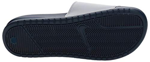 Nike Benassi JDI, Zapatos de Playa y Piscina para Hombre, Multicolor (Wolf Grey/Midnight Navy 024), 41 EU