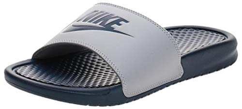 Nike Benassi JDI, Zapatos de Playa y Piscina para Hombre, Multicolor (Wolf Grey/Midnight Navy 024), 41 EU