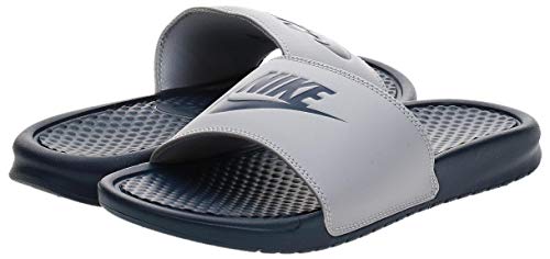 Nike Benassi JDI, Zapatos de Playa y Piscina para Hombre, Multicolor (Wolf Grey/Midnight Navy 024), 41 EU