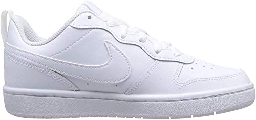 Nike Court Borough Low 2, Sneaker Boys, Blanco White White White 100, 38.5 EU