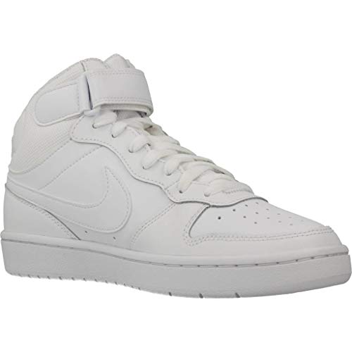 Nike Court Borough Mid 2 (GS), Sneaker Unisex-Child, White/White-White, 35.5 EU