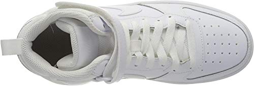 NIKE Court Borough Mid 2 (GS), Sneaker Unisex-Child, White/White-White, 38.5 EU