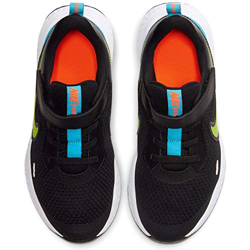 Nike Revolution 5 (PSV), Walking Shoe Unisex-Child, Black/Lemon Venom/Laser Blue/Hyper Crimson/White, 32 EU