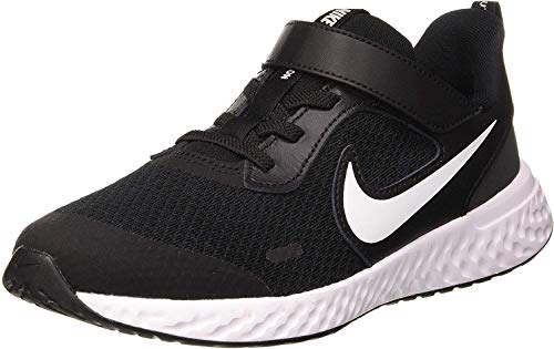 NIKE Revolution 5, Running Shoe Unisex-Child, Black/White/Anthracite, 34 EU