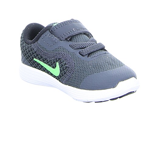 Nike Zapatillas Revolution 3 (TDV) Anthracite Strike Black, Deporte Unisex niño, Verde (Green), 22 EU