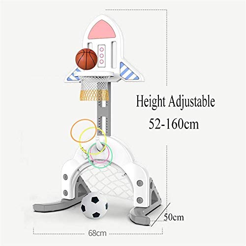 Niño del aro de baloncesto ajustable en altura 52-160Cm niños de baloncesto del soporte del marco de disparo con 2 bolas y la férula promover su crecimiento Rocket rack de baloncesto del bebé lindo LQ