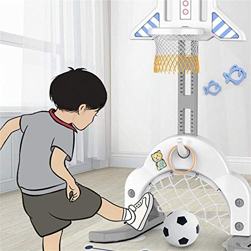 Niño del aro de baloncesto ajustable en altura 52-160Cm niños de baloncesto del soporte del marco de disparo con 2 bolas y la férula promover su crecimiento Rocket rack de baloncesto del bebé lindo LQ