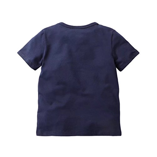 Niños tee 100% algodón Calidad Camiseta Estampada de niños Superior Ligero fácil Cuidado de Dinosaurio Trex Talla 6 años