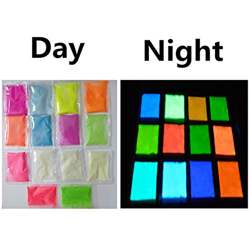 niumanery 14 Colors Acrylic Paint Glow in The Dark Gold Glowing Paint Luminous Pigment Flu