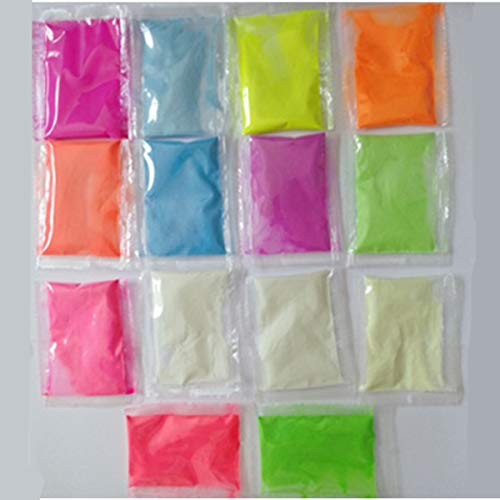 niumanery 14 Colors Acrylic Paint Glow in The Dark Gold Glowing Paint Luminous Pigment Flu