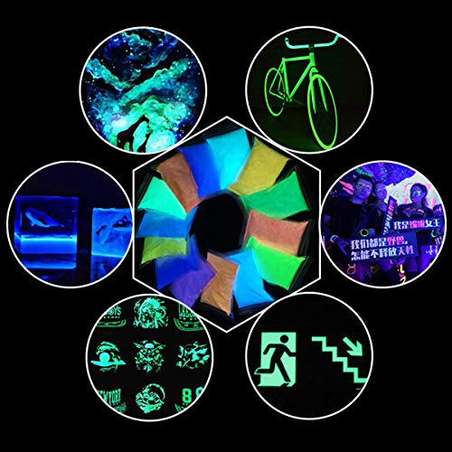 niumanery 14 Colors Acrylic Paint Glow in The Dark Gold Glowing Paint Luminous Pigment Flu