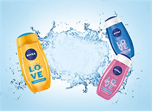 Nivea Love Splash - Gel de ducha (250 ml), gel de ducha refrescante con minerales marinos naturales, pH neutro para la piel con aroma a océano