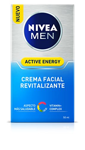 NIVEA MEN Active Energy Crema Facial Revitalizante (1 x 50 ml), crema para hombres con Vitamin+ Complex, crema hidratante para reducir los signos del cansancio