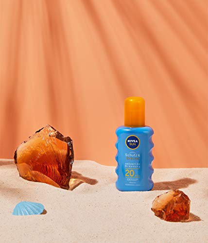 NIVEA SUN Spray solar activador de bronceado Protect & Bronze FPS 20 (1 x 200 ml), crema solar con protección solar UVA/UVB para un bronceado natural