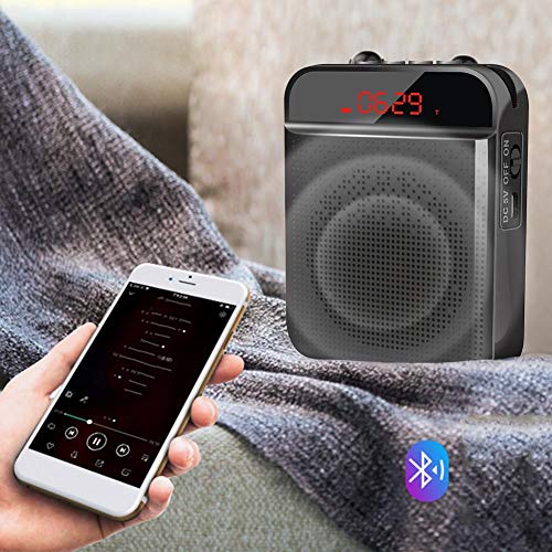 N/J Amplificador De Voz Bluetooth, Amplificador De Voz Inalámbrico Altavoz Bluetooth, Amplificador De Voz, Micrófono Auricular Altavoz para Profesores Canto Instructores De Fitness Guías Turísticos
