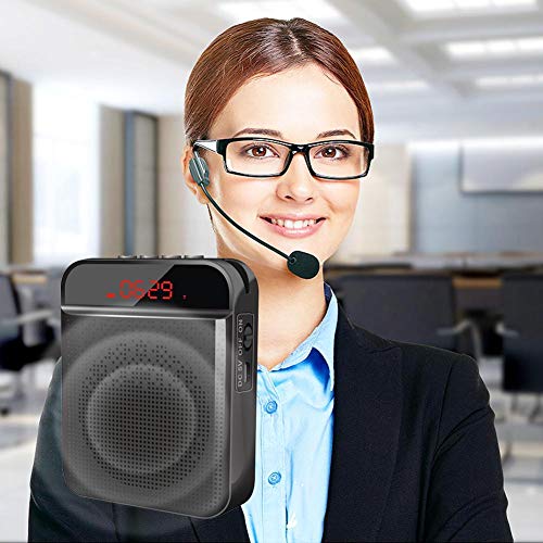 N/J Amplificador De Voz Bluetooth, Amplificador De Voz Inalámbrico Altavoz Bluetooth, Amplificador De Voz, Micrófono Auricular Altavoz para Profesores Canto Instructores De Fitness Guías Turísticos