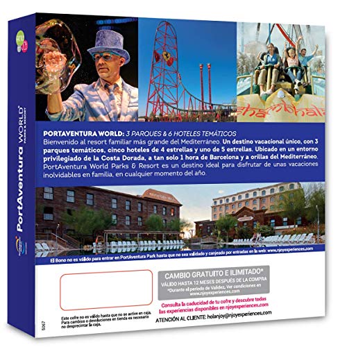 NJOY Experiences - Caja Regalo - PORTAVENTURA World - 1 Dia en PortAventura Park + 1 Dia en PortAventura Park y Ferrari Land + Hotel Desde 20€ más