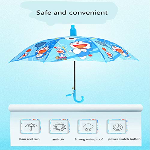 no logo YYouRuiChildren's Umbrella with Waterproof Cover Cup Boys and Girls Umbrella Primary School Kindergarten Children Umbrella Long Handle Umbrella