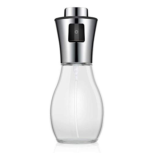 NOBRAND MINGZE 200 ML Pulverizador Aceite, Portátil Spray Oliva Aceite con Acero Inoxidable de Primera Calidad y Vidrio de Calidad para Cocinar, Barbacoa, Asar, Hornear, Ensalada