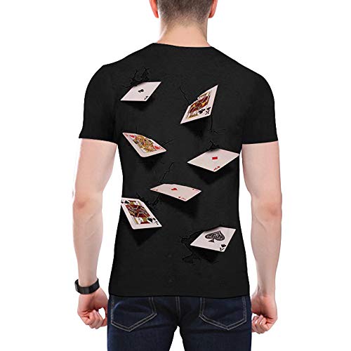NOBRAND New Poker 3D - Camiseta de manga corta para hombre Gules XL