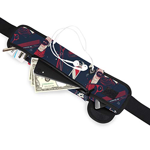 NOLYXICI Herramientas de peluquería vintage,Riñonera viajes correr ciclismo camping senderismo al aire libre senderismo hombres y mujeres