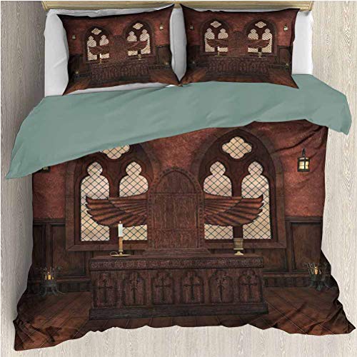 Nomorer Sábanas King Size Gothic Colcha de Dormitorio Liviana para Todas Las Estaciones Rituals Tradition