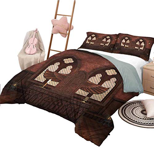 Nomorer Sábanas King Size Gothic Colcha de Dormitorio Liviana para Todas Las Estaciones Rituals Tradition