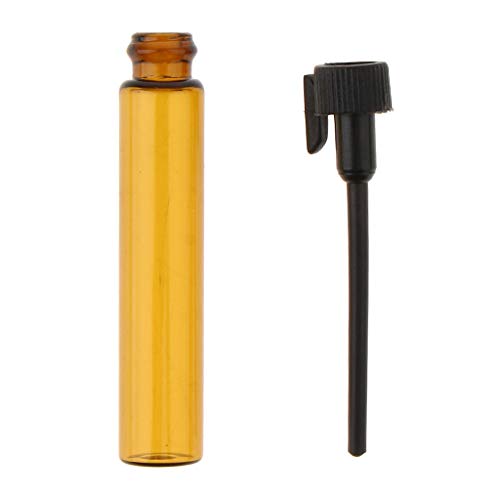 non-brand 50 Pcs Mini Amber Vidrio Aceites Esenciales Botellas Viales Contenedores 2ml