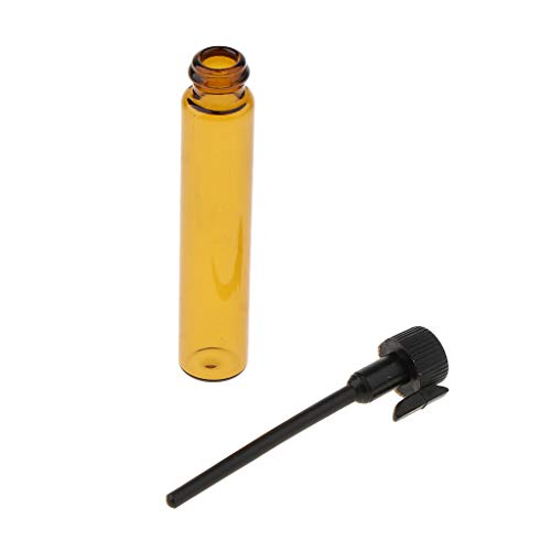 non-brand 50 Pcs Mini Amber Vidrio Aceites Esenciales Botellas Viales Contenedores 2ml