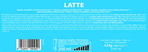 Note D'Espresso Cápsulas, Leche Exclusivamente Compatibles con cafeteras de cápsulas Nescafé* y Dolce Gusto* 48 Unidades 13 g, Total: 624 g