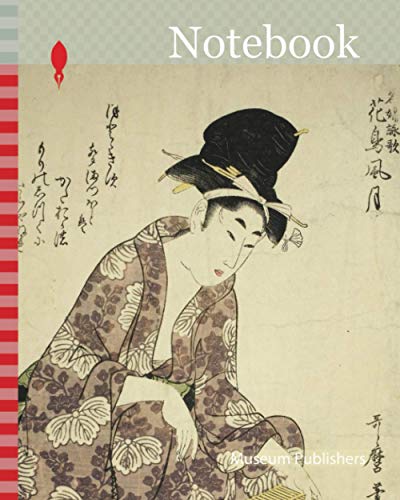 Notebook: Murasaki Shikibu: Bird, from the series Famous Women and Their Poems on Flowers, Birds, Wind, and Moon (Meifu eika kacho fugetsu), c. 1805, ... (?)-1806, Japan, Color woodblock print, oban