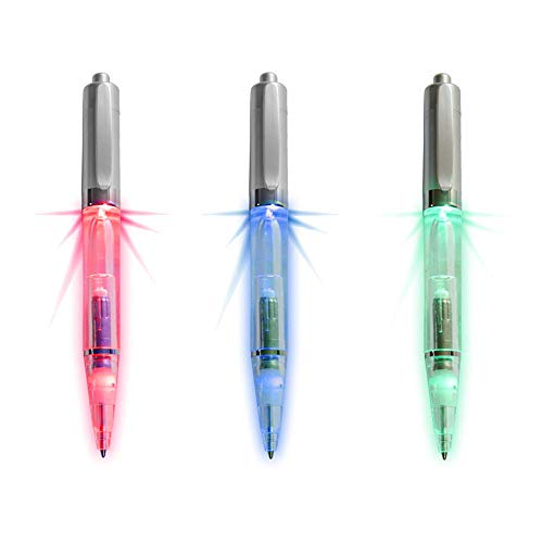 noTrash2003® - Bolígrafo con luz LED (luz azul, luz roja o luz verde), para escribir en la oscuridad, color rojo 14,70 cm Länge